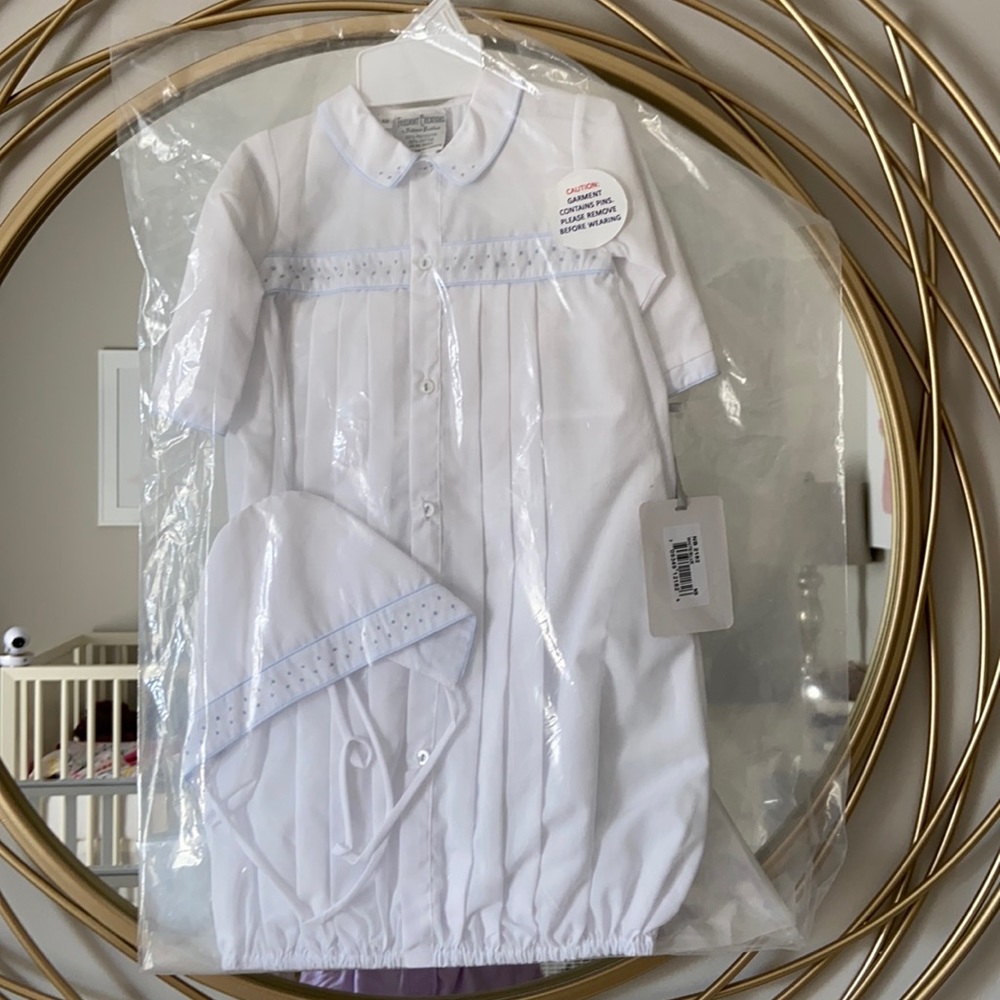 Friedknit creations newborn christening gown